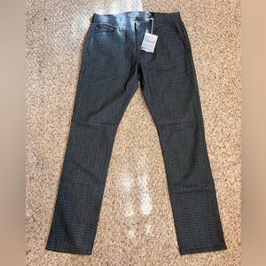 NWT Adriano Goldschmied The Everett Gray Herringbone Slim Straight Jeans